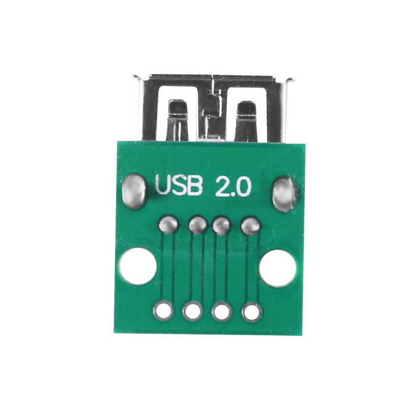 MELIFE 10Pcs USB 2.0 Breakout Board, USB to DIP Adapter 2.54mm Breakout Board 4 Pins Pinboard USB Type A Breakout Board - Image 5